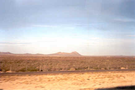 Kort na zonsopgang vanuit de bus van Zacatecas naar Chihuahua